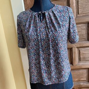 Liz Claiborne blouse, multicolor dots, size PS